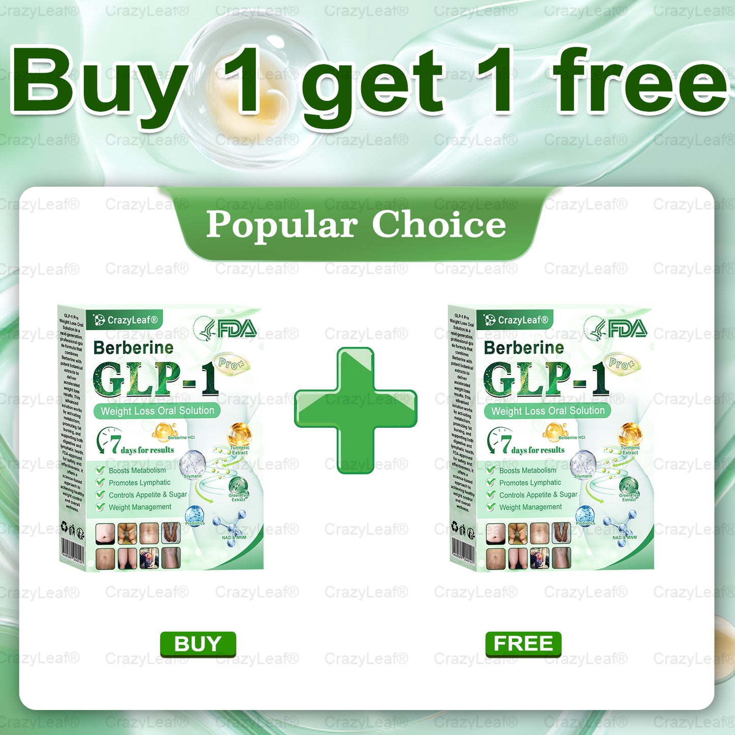 Only 10 Boxes left! We're offering you an additional 30% discount! Get yourself in shape and healthy. Miss out now, and you won't have another chance until next year.CrazyLeafยฎ