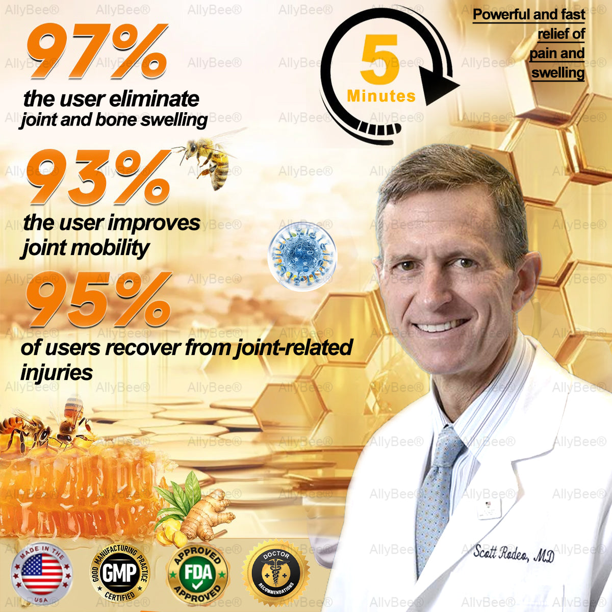 AllyBee™ Botulinum Toxin & Bee Venom Pain-Relief Bone Healing Cream