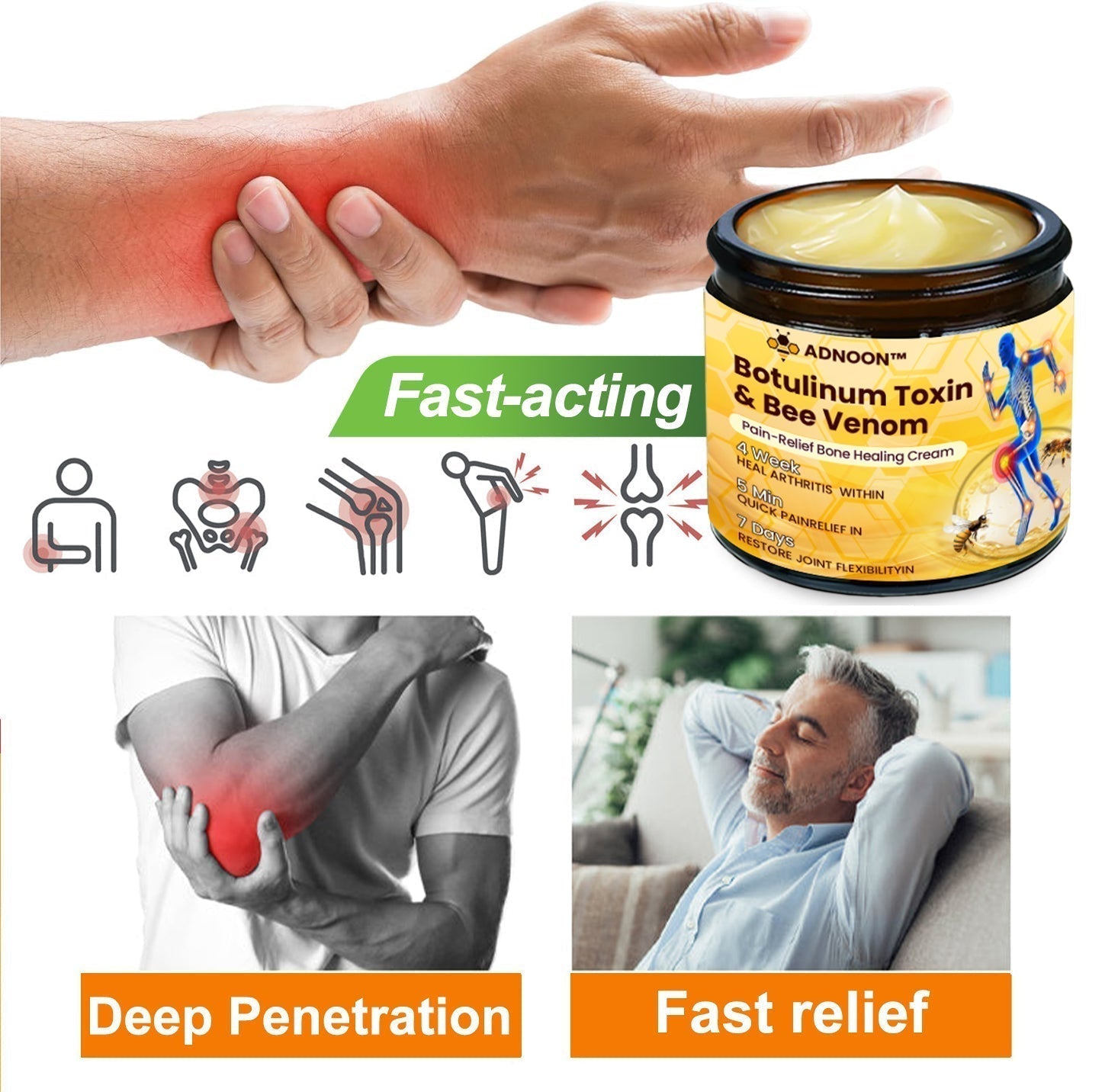 Only 5 Jars Left! Get an exclusive 50% discount on AllyBee™ Cream today! Find relief from arthritis and joint pain in just 1 to 4 weeks. Don’t miss out—Thanksgiving Special Offer! Plus, enjoy a 180-day money-back guarantee. Act fast!