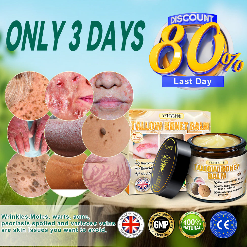 YSMYSM® Bee Venom and Tallow Comprehensive Cream: Anti-Aging, Hydration, Skin Repair, Even Tone, Acne & Dark Spot Treatment, Wart & Mole Removal, Psoriasis Relief