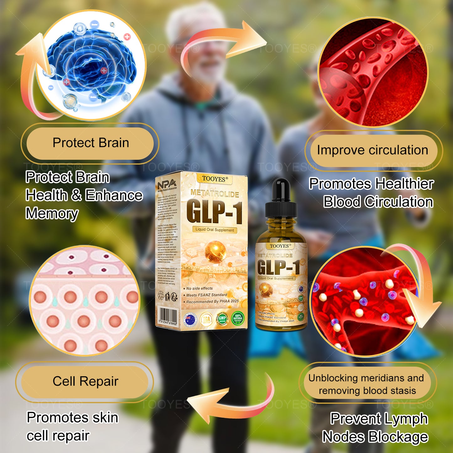 TOOYES® GLP-1 Slimming & Health Boost Drops Food-grade fat burner Developed by The Obesity Society)