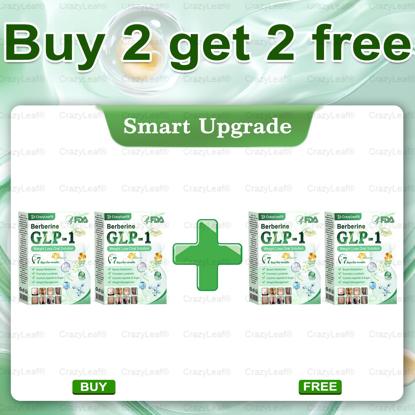 Only 10 Boxes left! We're offering you an additional 30% discount! Get yourself in shape and healthy. Miss out now, and you won't have another chance until next year.CrazyLeaf®